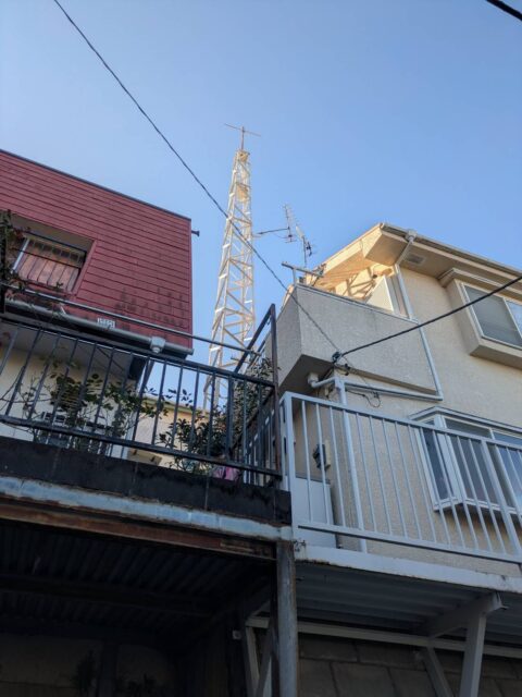 アマチュア無線鉄塔撤去工事